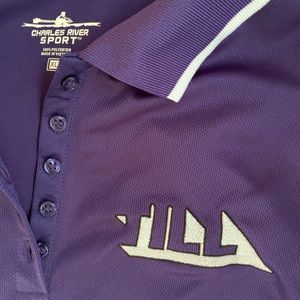 SHIRT Charles River Sport Drop Purple Golf Tennis Sports Poly Spandex Sz XL